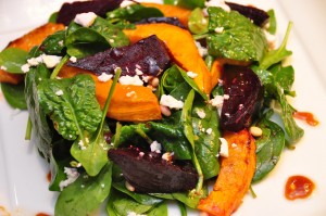 Roasted Beetroot and Pumpkin Salad in VinoCotto