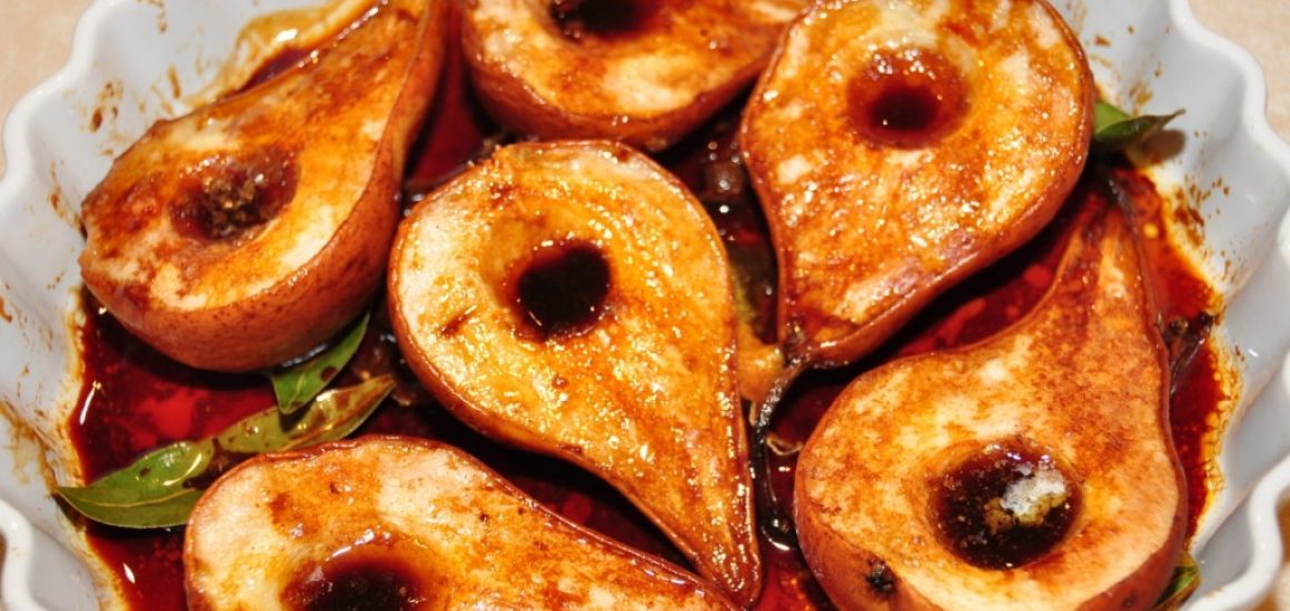 Roast pears with Vino Cotto