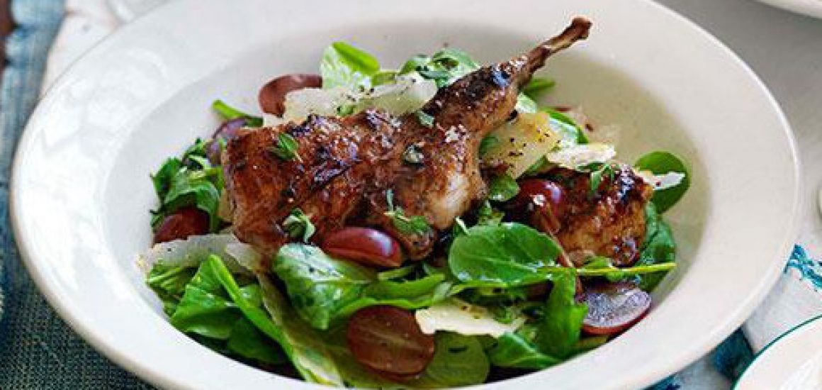 VinoCotto grilled quail and grape salad