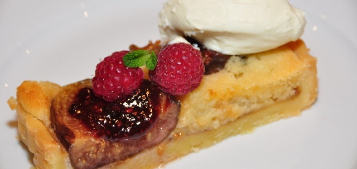 Fig and raspberry tart with Vino Cotto