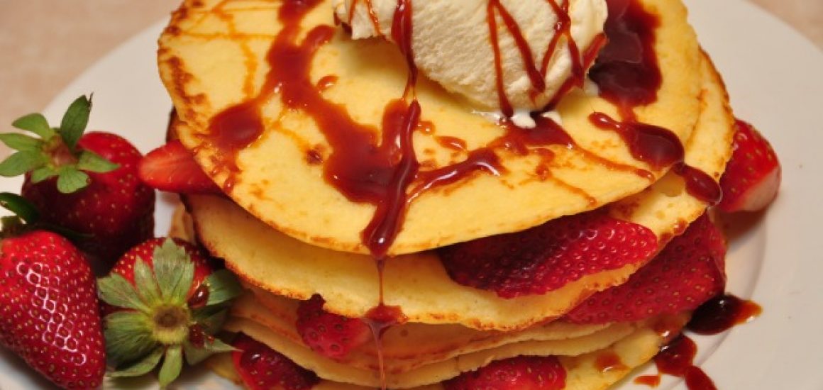 Sweet Ricotta Pancakes with VinCotto syrup