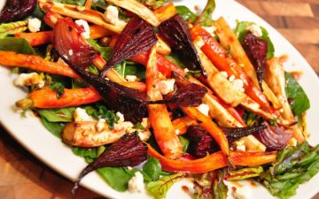 Roast Root Vegetables with Persian Feta and Vincotto Dressing