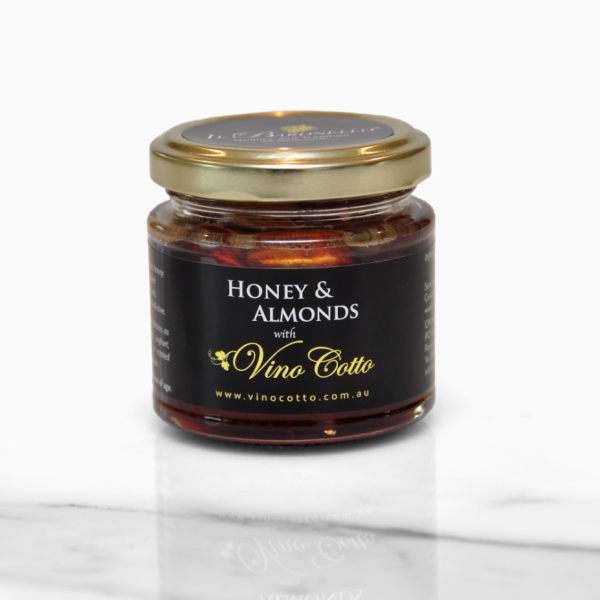 Honey and Almonds in VinoCotto. Artisan made.