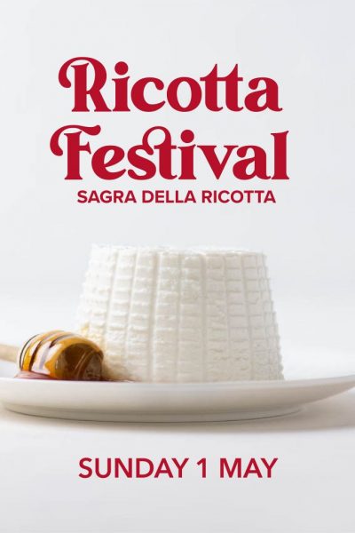 Thrilled to be a participating artisan stall holder at the That's Amore Cheese - Ricotta Festival . Sunday 1st May 10am